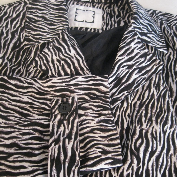 Liz Claiborne Animal Print Coat Medium - Picture 5 of 8